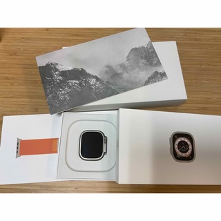 アップルウォッチ(Apple Watch)の極美品 AppleWatch Ultra 49mm Orange Alpine(腕時計(デジタル))