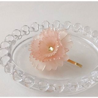 イベント品 ピンクフラワーのポニーフック☆(ヘアアクセサリー)