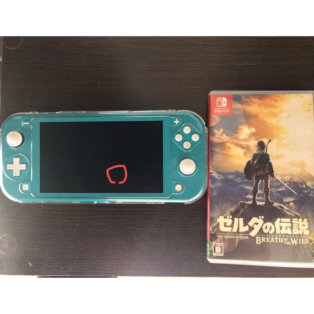 ニンテンドーswitchライト(箱無し傷あり)　ゼルダブレワイセット