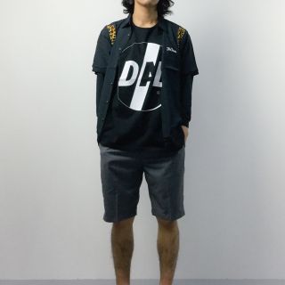 クライミー(CRIMIE)の美品　crimie クライミー  ヒョウ柄切替　ボーリングシャツ M calee(シャツ)