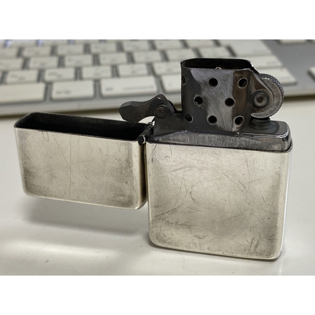 ファッション Zippo/ライター/斜体/スターリングシルバー/ビンテージ