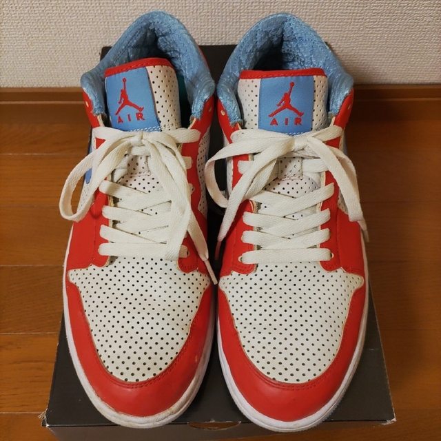 Jordan Brand（NIKE） - NIKEジョーダンALPHA 1LOW水色28cm白RED赤 ...