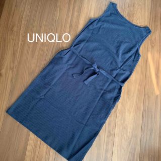 ユニクロ(UNIQLO)のユニクロ UNIQLO  ノースリーブ ワンピース  ウエストリボン (ひざ丈ワンピース)