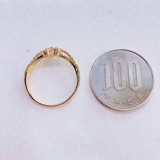 ★0.41ct★✨一粒ダイヤモンドK182列エタニティリング指輪