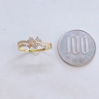 ★0.41ct★✨一粒ダイヤモンドK182列エタニティリング指輪