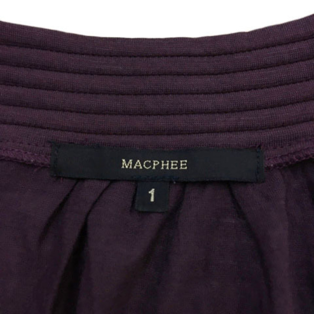 MACPHEE(マカフィー)のマカフィー トゥモローランド カットソー プルオーバー 無地 長袖 1 紫 レディースのトップス(カットソー(長袖/七分))の商品写真