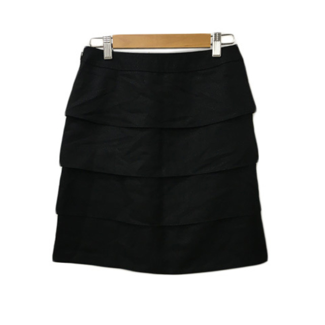 PROPORTION BODY DRESSING(プロポーションボディドレッシング)のプロポーション ボディドレッシング スカート 台形 ミニ ティアード 1 黒 レディースのスカート(ミニスカート)の商品写真