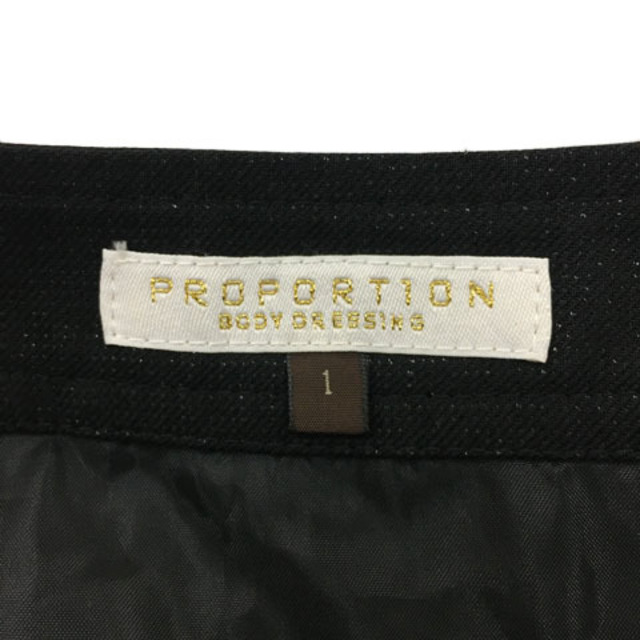 PROPORTION BODY DRESSING(プロポーションボディドレッシング)のプロポーション ボディドレッシング スカート 台形 ミニ ティアード 1 黒 レディースのスカート(ミニスカート)の商品写真