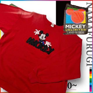 ディズニー(Disney)の古着 MICKEY 80s  ディズニー　ミッキー　刺繍　ワッペン ビンテージ(スウェット)