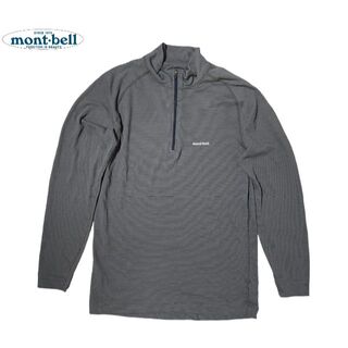 モンベル(mont bell)のmont-bell グレー ジオライン ハーフジップ 長袖Tシャツ モンベル (登山用品)