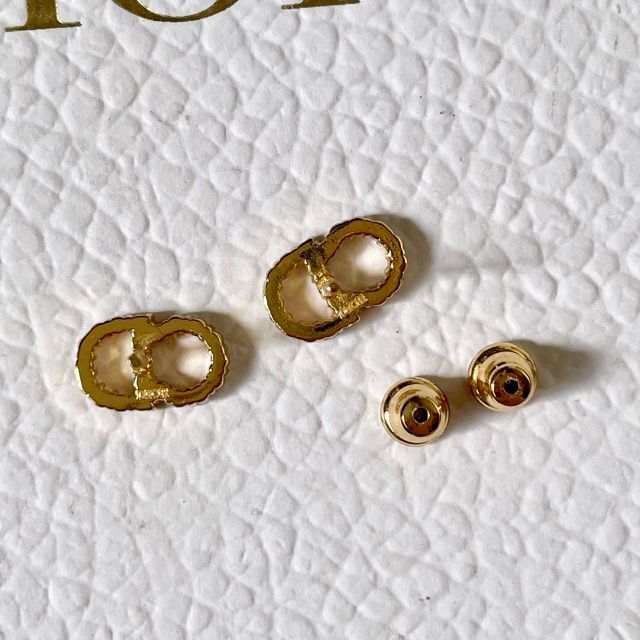 紫③ 【正規品】DIOR CLAIR D LUNE ピアス ラインストーン ゴールド