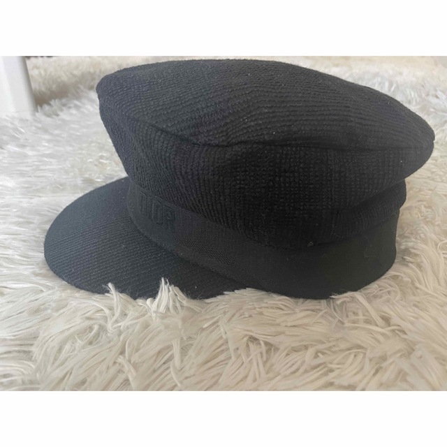 Christian Dior(クリスチャンディオール)のdior 黒　キャスケット　サイズ56 レディースの帽子(キャスケット)の商品写真