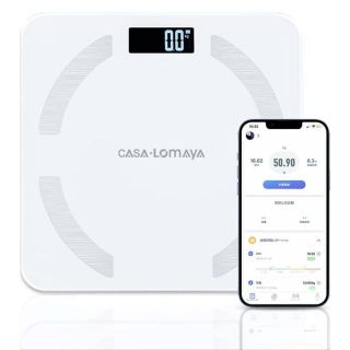 【送料無料】CASALOMAYA 体重計 スマホ連動 Bluetooth S82(体重計/体脂肪計)