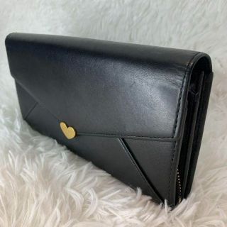 ポールスミス(Paul Smith)の美品 ポールスミス ラブレター 長財布 本革 レザー 黒 マルチストライプ(財布)