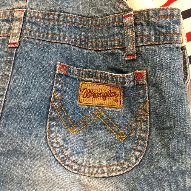 Wrangler(ラングラー)のボーダーカットソー&Wranglerジャンパースカートセット キッズ/ベビー/マタニティのキッズ服女の子用(90cm~)(スカート)の商品写真