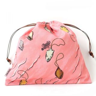 美品△LOEWE ロエベ 692112 貝柄 シェル ドローストリングポーチ