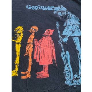 サンタモニカ(Santa Monica)の古着 ヴィンテージ 90s Gorillaz ネイビー ギルダンL アニメバンド(Tシャツ/カットソー(半袖/袖なし))