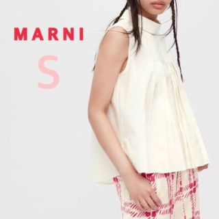 ユニクロ(UNIQLO)の【新品】UNIQLO × MARNI タックブラウス(シャツ/ブラウス(半袖/袖なし))