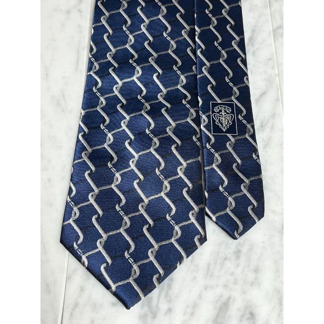 【世界最高峰ネクタイ✨️極美品✨️】GUCCI ネイビー系 総柄