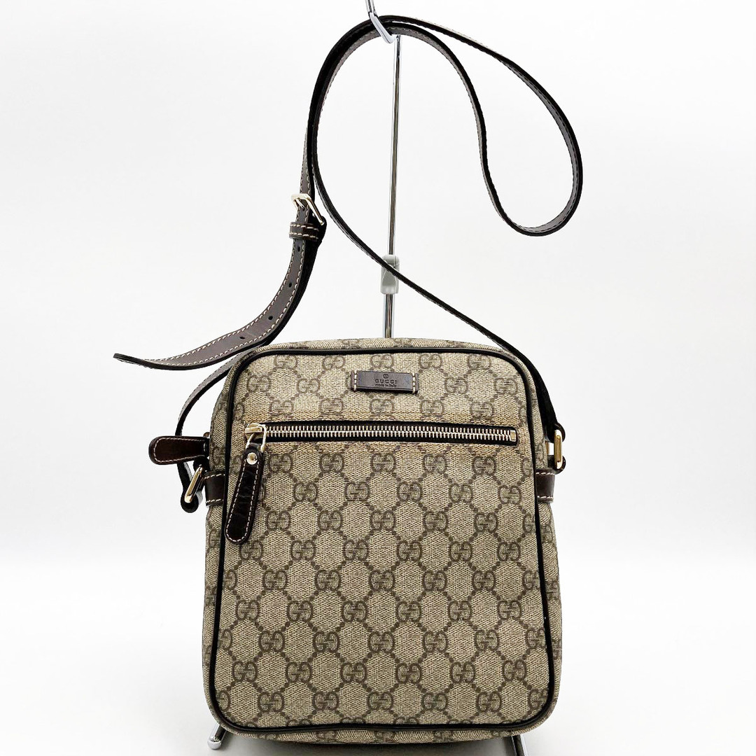 セール 美品 GUCCI グッチ GG柄 ショルダーバッグ ポシェット 斜め掛け