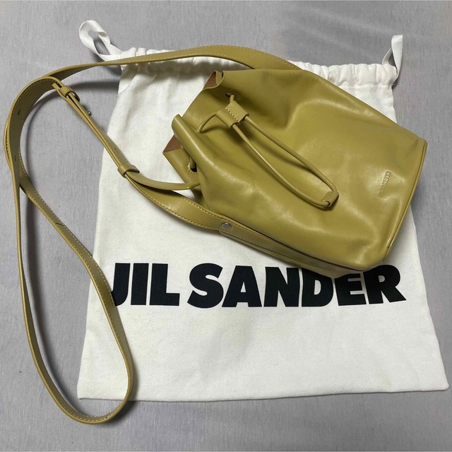 JIL SANDER ジルサンダーラフィア ドロース トリングバッグ