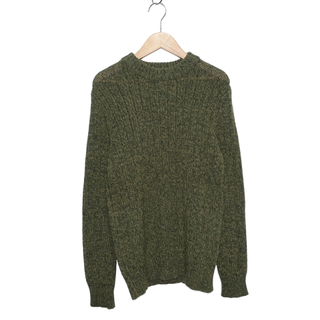 L.L.BEAN RIB WOOL KNIT SWEATER OLIVE(ニット/セーター)