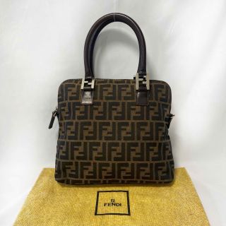 フェンディ(FENDI)のFENDI フェンディ ハンドバッグ ズッカ柄 ブラウン系(ハンドバッグ)