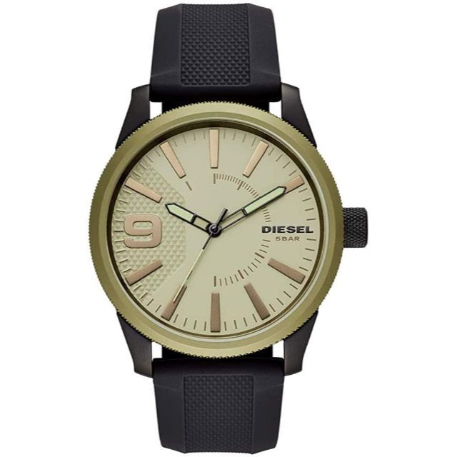 DIESEL(ディーゼル)のDiesel Rasp NSBB 3針ブラックシリコン腕時計 DZ1875 メンズの時計(腕時計(アナログ))の商品写真