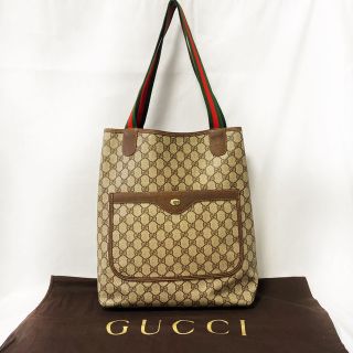 グッチ(Gucci)のGUCCI グッチ トートバッグ シェリーライン GG柄 ブラウン(トートバッグ)