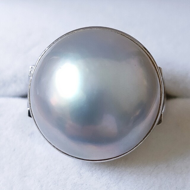 田崎真珠 TASAKI マベパール リング K14WG 15.5mm 7.0g - リング(指輪)