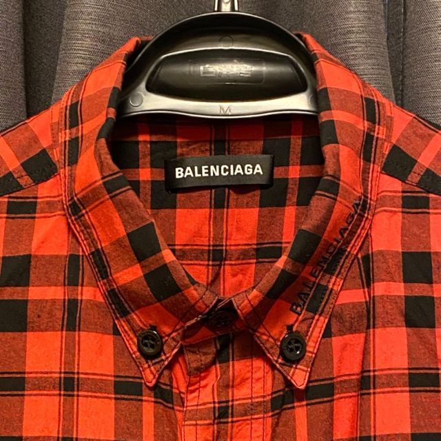 正規 BALENCIAGA バレンシアガ Check Shirts シャツ