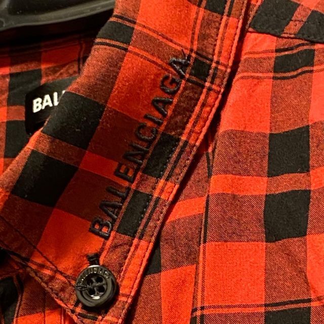 正規 BALENCIAGA バレンシアガ Check Shirts シャツ