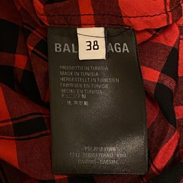 正規 BALENCIAGA バレンシアガ Check Shirts シャツ