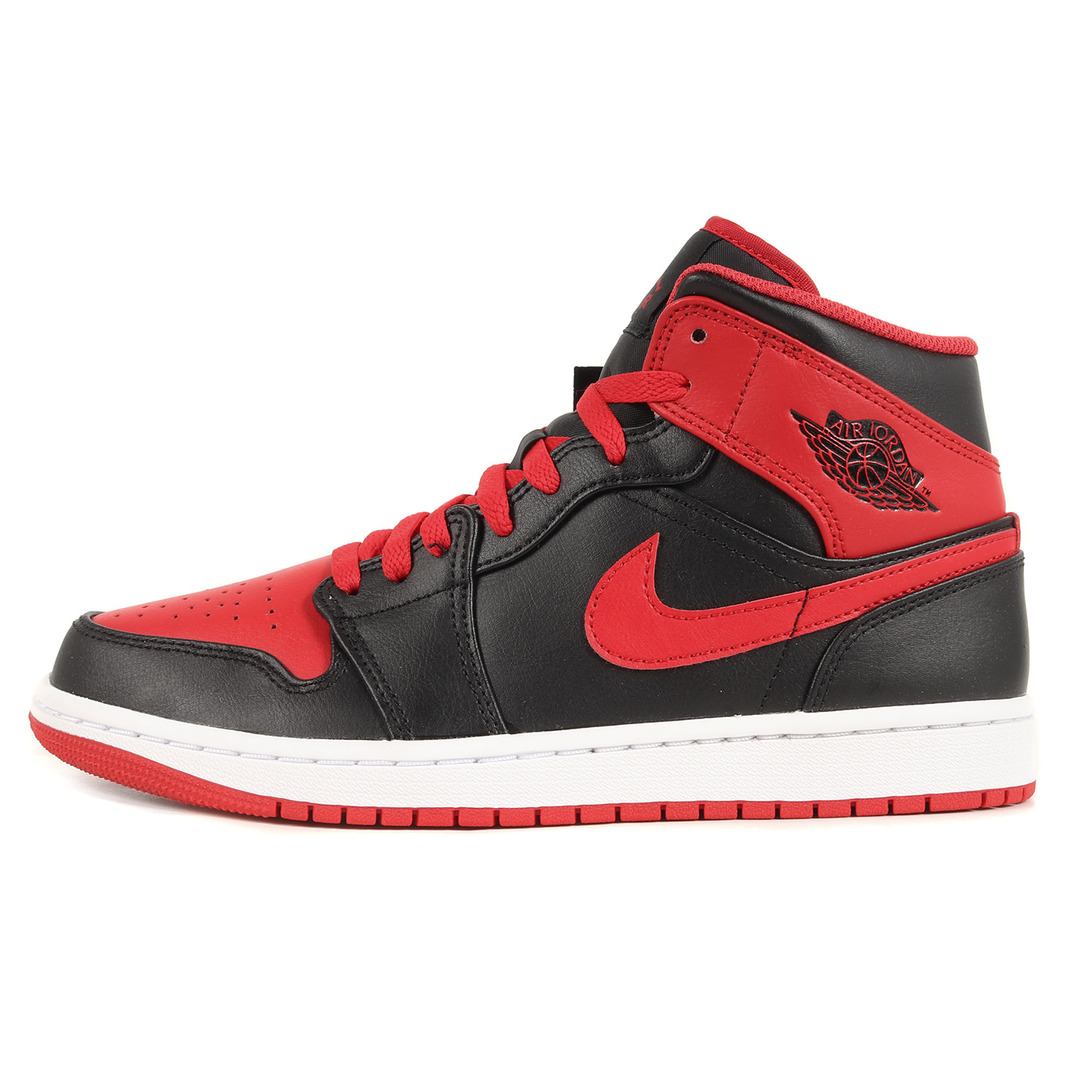 NIKE(ナイキ)のNIKE ナイキ サイズ:26.5cm AIR JORDAN 1 MID BRED TOE (DQ8426-060) 2022年 エアジョーダン 1 ミッド ブレッド トゥ ブラック ファイアレッド 黒赤 US8.5 スニーカー 【メンズ】 メンズの靴/シューズ(スニーカー)の商品写真