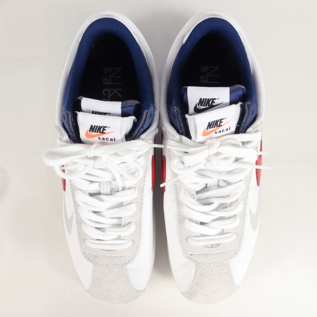 sacai(サカイ)のSacai サカイ サイズ:30.0cm NIKE ZOOM CORTEZ SP White and University Red (DQ0581-100) 22AW ナイキ ズーム コルテッツ ホワイト ユニバーシティレッド 白赤 US12 スニーカー コラボ 【メンズ】 メンズの靴/シューズ(スニーカー)の商品写真