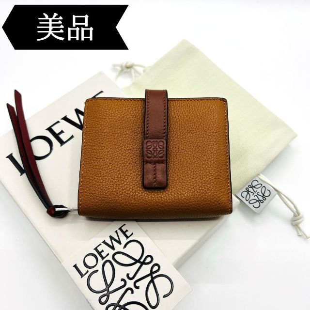 ◇ロエベ◇アナグラム/コンパクト/ジップウォレット/二つ折り財布