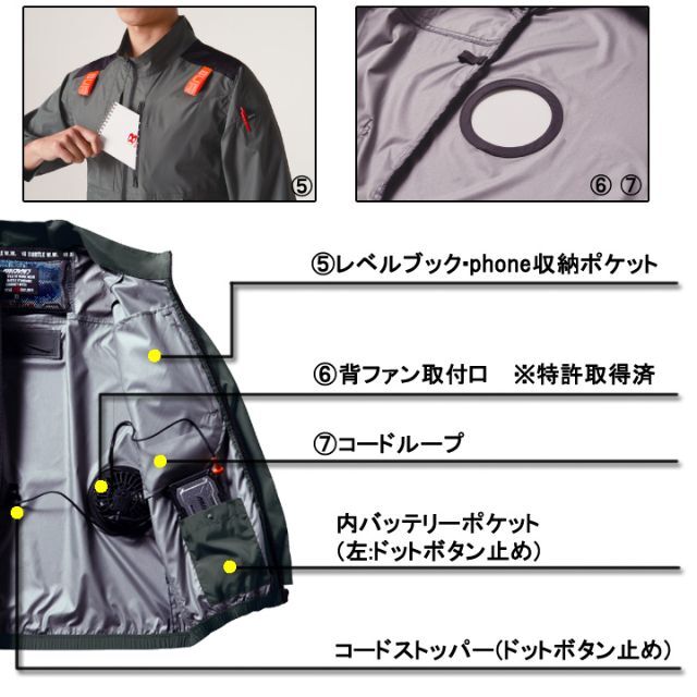 半袖ブルゾンセット 空調服 バートル【AC360 黒 370 1156