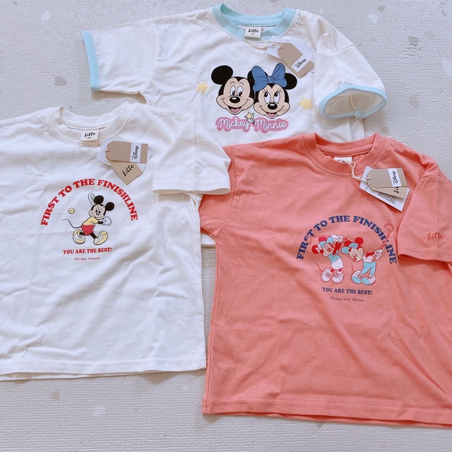 しまむら(シマムラ)のLittc リトシー Disney 3点セット 100 半袖 キッズ/ベビー/マタニティのキッズ服女の子用(90cm~)(Tシャツ/カットソー)の商品写真