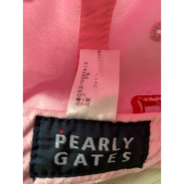 PEARLY GATES(パーリーゲイツ)のパーリーゲイツピンク帽子 レディースの帽子(キャップ)の商品写真