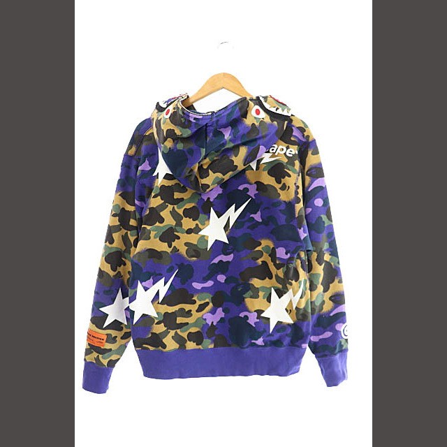 A BATHING APE(アベイシングエイプ)のアベイシングエイプ ×ヘロンプレストン 1ST カモ シャーク パーカー S メンズのトップス(パーカー)の商品写真