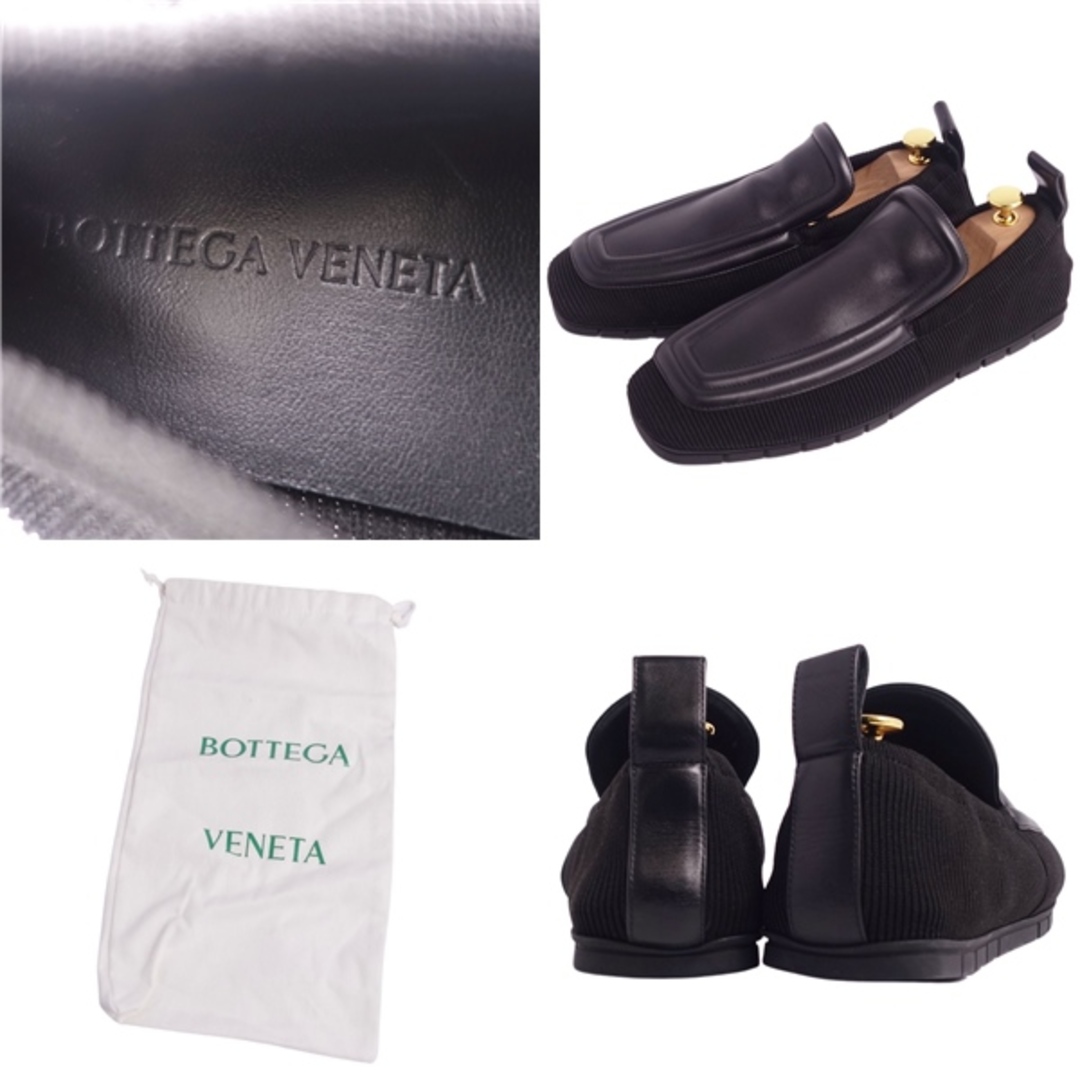 極美品 ボッテガヴェネタ BOTTEGA VENETA ローファー スリッポン フラット カーフレザー シューズ メンズ 42(27cm相当) ブラック