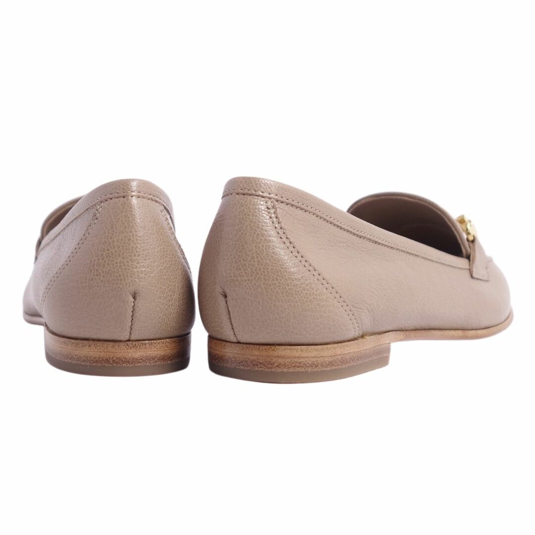 未使用 マイ フェラガモ My Ferragamo パンプス ローファー フラットパンプス ホースビット レザー シューズ レディース 7M(24.5cm相当) ベージュ