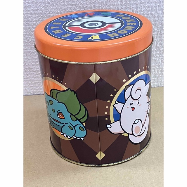 ポケモン(ポケモン)の1998年ポケモンセンターお菓子空き缶＋おまけ エンタメ/ホビーのおもちゃ/ぬいぐるみ(キャラクターグッズ)の商品写真