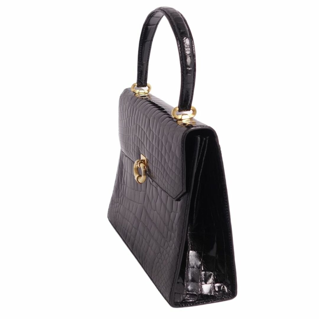 美品 クロコダイル CROCODILE バッグ ハンドバッグ シャイニー 美品 クロコダイル CROCODILE バッグ ハンドバッグ シャイニー