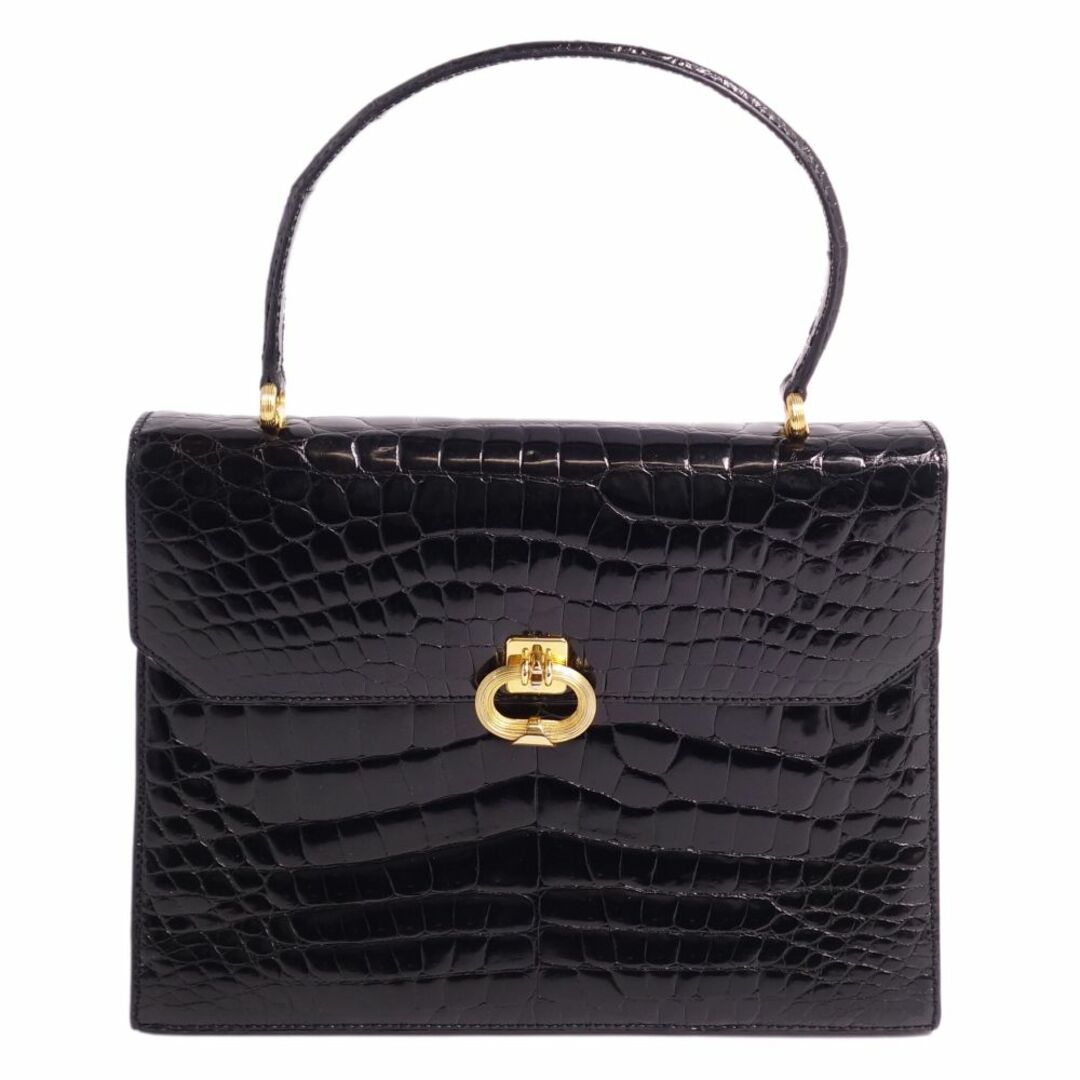 美品 クロコダイル CROCODILE バッグ ハンドバッグ シャイニー 美品 クロコダイル CROCODILE バッグ ハンドバッグ シャイニー