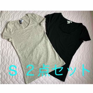 エイチアンドエム(H&M)のH&M Tシャツ Sサイズ ２点セット(Tシャツ(半袖/袖なし))
