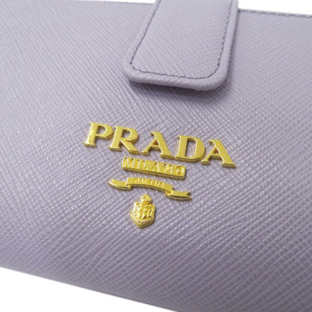 プラダ PRADA 財布 レディース ブランド 長財布 二つ折り サフィアーノ ラベンダー パープル 紫 1MV025 おしゃれ 大人 かわいい 箱付き