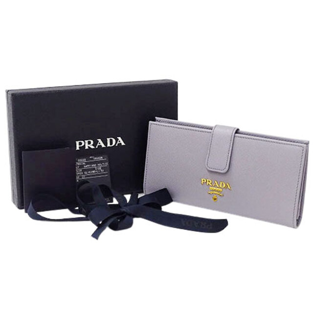 プラダ PRADA 財布 レディース ブランド 長財布 二つ折り サフィアーノ ラベンダー パープル 紫 1MV025 おしゃれ 大人 かわいい 箱付き