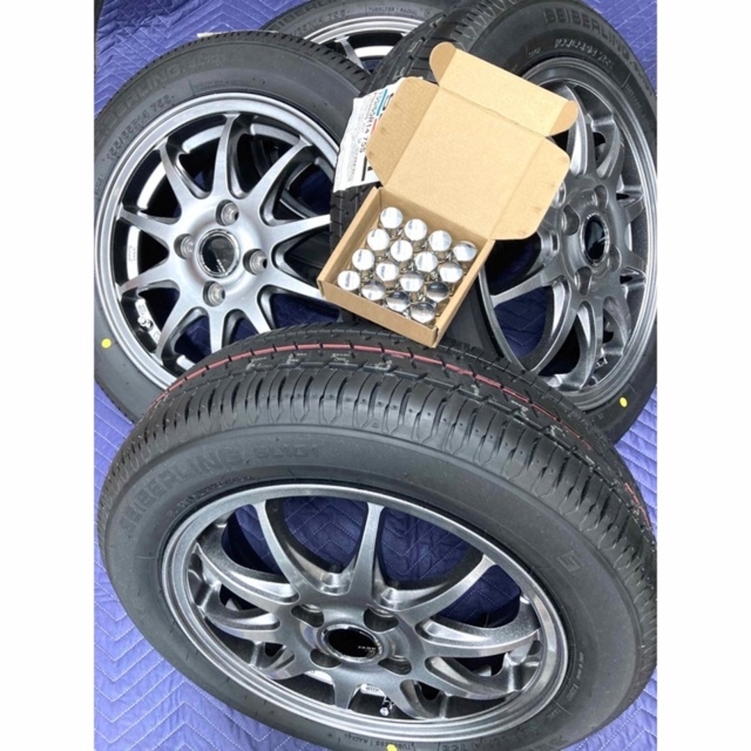 ㊱155/65R14 新品ブリヂストンタイヤと美品ホイールと新品ナット付き