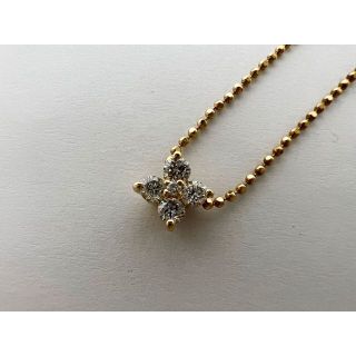 ポンテヴェキオ PV ネックレス ダイヤ 0.15ct K18 YG 新品仕上げ